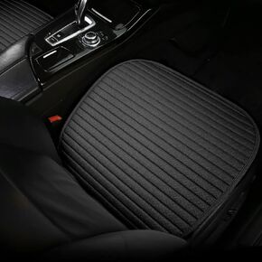 SanQing 1 Pack Back Seat Cover,Rear Linen Seat Cover for Cars Truck SUV,Bottom Seat Protector with Storage Pocket,Universal Seat Cushion Pad Mat for Most Vehicles(Gray, Rear Seat)