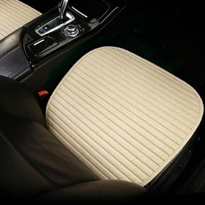 SanQing 1 Pack Back Seat Cover,Rear Linen Seat Cover for Cars Truck SUV,Bottom Seat Protector with Storage Pocket,Universal Seat Cushion Pad Mat for Most Vehicles(Gray, Rear Seat)