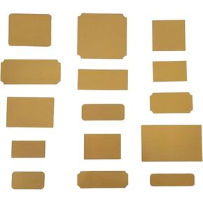 Brass Engraving Name Plate Set 15 Pieces 3 Styles Mixed Sizes 2-3" Maximum Length