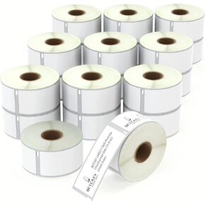 BETCKEY - Compatible DYMO 30321 (1-4/10" x 3-1/2") Address Labels, Strong Adhesive & Perforated, Compatible with DYMO Labelwriter 450, 4XL, Rollo & Zebra Desktop Printers [20 Rolls/5200 Labels]