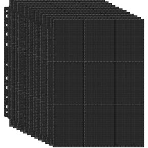 900 Pockets Trading Card Pages Sleeves, Double-Sided Card Sleeves Binder Sheets, Baseball Card Binder Sleeves Fit for Standard Size Sport Cards, Baseball Cards, Game Cards