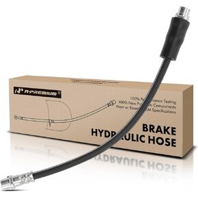 A-Premium Front Driver and Passenger Outer Brake Hydraulic Hose Compatible with Audi Models - A4 2002-2009, A4 Quattro 2002-2009, S4 2004-2008 - Replace# 8E0611707G(Pack of 2)