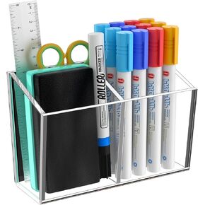 Carmanon Magnetic Pen Holder, Acrylic Magnetic Dry Erase Marker Holder Pencil Cup Holder for School, Office, Locker, Strong Magnetic Locker Organizer Accessories for Whiteboard, Refrigerator in Kuwait