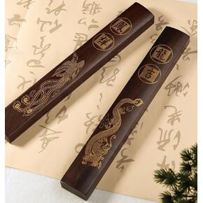Wooden Chinese Calligraphy Paperweight - Wood Paperweight, Flat Paperweight - Pressing on The Paper, Holding Paper Flat - Brush Paintig Writing （1 Pair 7 inches） Drawing Calligraphy Practice Tool