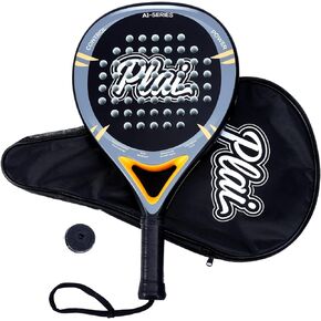 مضرب Padel A1-Series، مضرب تنس Plai Paddle مع إطار من ألياف الكربون بالإضافة إلى نقطة رائعة معززة للتحكم والقوة، رائع للاعبين المبتدئين والمتوسطين in Kuwait