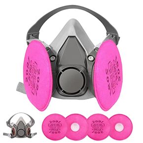 Reusable Half Face Cover - Respirator Mask with Filters for Painting, Dust, Welding, Resin, Fume and Organic Vapor Gas