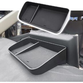 Dashboard Organizer Interior Storage Tray Compatible with Toyota RAV4 2019-2024 Accessories, ABS Dash Board Tissue Holder Dash Mounted Storage Tray Container Box Behind Screen