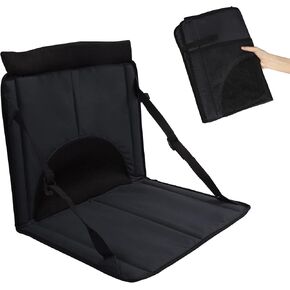 مقعد استاد للمدرجات مع دعم للظهر، مقاعد قابلة للحمل واسعة للمناسبات الرياضية والحفلات الخارجية، أسود in Kuwait