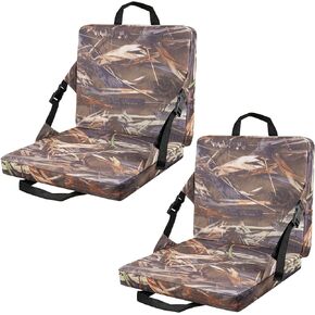 2 Pcs Hunting Seat Cushion Stadium Seats Boat Canoe Kayak Seat Stadium Seats for Bleachers with Back Support for Indoor Outdoor Sport Events Bleacher Outing Traveling Hiking