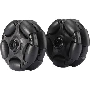 58mm Omni Rack Omini Wheels (Super Noise Reduction) All Black Limited Editionfor Brompton Folding Bicycle, 20KG Load Omni-direction Roller Replacement Bike Accessories with Bearing [M6*60MM Screws]