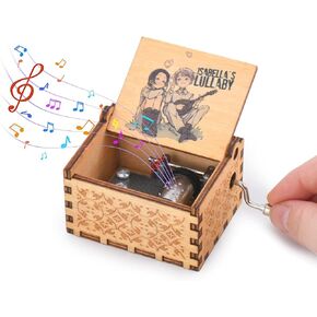 Wood Musical Box, The Promised Neverland Music Box Wooden Musical Instrument with Melody Isabella’s Lullaby Gift for Birthday Anniversary Holiday (Style 1)