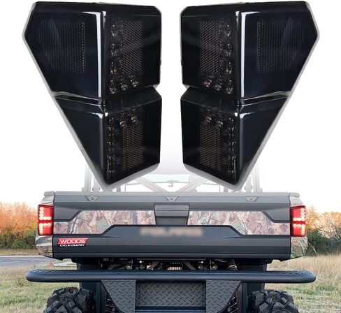 UTV Ranger Tail Light Assembly LED المصابيح الخلفية أضواء إيقاف الفرامل الخلفية استبدال #2413766 متوافق مع Polaris Ranger 1000/1000 Crew/ 1000 XP/ 1000 XP Crew 2018-2022 (2 قطعة) (أسود) in Saudi Arabia