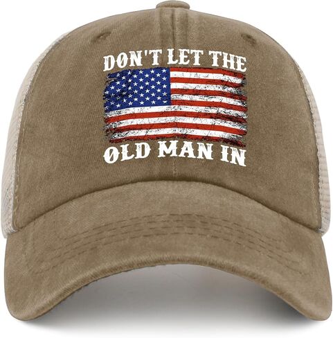 Old Man Hat Don't Let Old Man in Hat Trucker Hat Men Vintage Mesh Hat for Summer in Saudi Arabia
