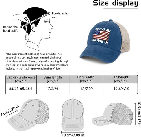 Old Man Hat Don't Let Old Man in Hat Trucker Hat Men Vintage Mesh Hat for Summer in Saudi Arabia