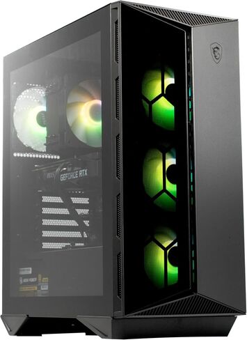 سطح المكتب للألعاب MSI Aegis R: Intel Core i7-14700F، Geforce RTX 4070 Super، 16 جيجابايت DDR5، 1 تيرابايت m.2 NVMe SSD، 80+ Gold PSU، WiFi، لوحة مفاتيح وماوس، سهل التركيب، Windows 11 Home: 14NUE7-680US in Saudi Arabia