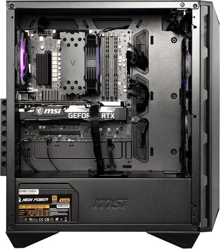 سطح المكتب للألعاب MSI Aegis R: Intel Core i7-14700F، Geforce RTX 4070 Super، 16 جيجابايت DDR5، 1 تيرابايت m.2 NVMe SSD، 80+ Gold PSU، WiFi، لوحة مفاتيح وماوس، سهل التركيب، Windows 11 Home: 14NUE7-680US in Saudi Arabia