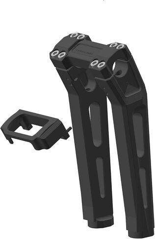 POWERJAMES 2 in 1 Style 10 inch tall Black Handlebar Risers kit 1.0" with Gauge Module Mount for Harley Davidson Street Bob Low Rider S Softail Slim Dyna with 1.0" Clamping Area in Saudi Arabia