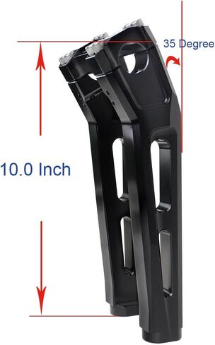POWERJAMES 2 in 1 Style 10 inch tall Black Handlebar Risers kit 1.0" with Gauge Module Mount for Harley Davidson Street Bob Low Rider S Softail Slim Dyna with 1.0" Clamping Area in Saudi Arabia