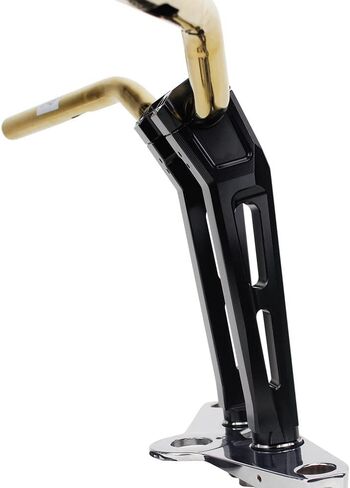 POWERJAMES 2 in 1 Style 10 inch tall Black Handlebar Risers kit 1.0" with Gauge Module Mount for Harley Davidson Street Bob Low Rider S Softail Slim Dyna with 1.0" Clamping Area in Saudi Arabia