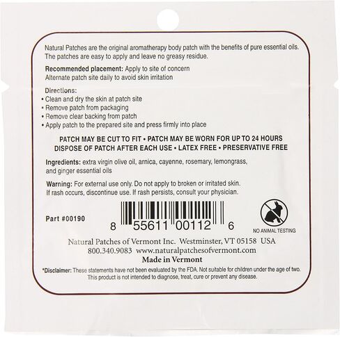 رقع طبيعية من رقعة فيرمونت أرنيكا للعضلات والمفاصل المريحة بالزيت العطري للجسم، كيس رقعة واحدة (عبوة من 6 قطع) in Kuwait