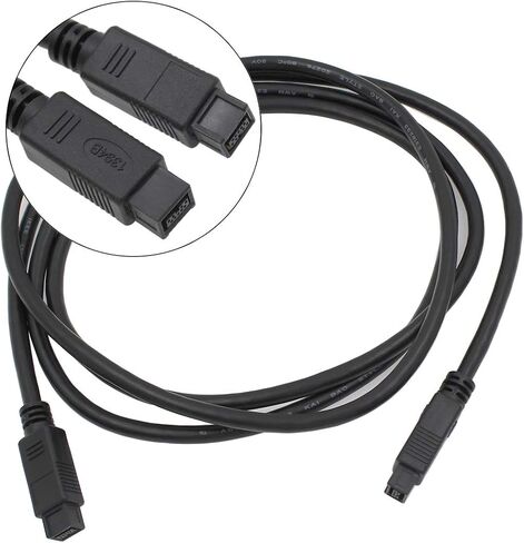 1.8 متر/6 قدم FireWire 1394b 800 IEEE 9 Pin to 9 Pin Male to Male Cable for Mac Pro، MacBook Pro، Mac Mini، iMac PC، الكاميرات الرقمية، SLR (9 pin إلى 9 pin) in Kuwait