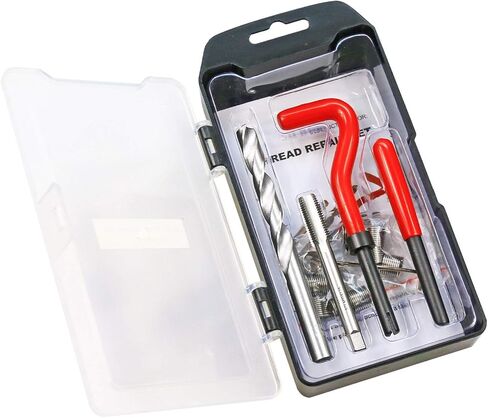 مجموعة إصلاح خيط أداة Highking، M10 x 1.25 مم مجموعة أدوات إصلاح الخيط المترية المتوافقة مع مجموعة أدوات إصلاح السيارات (M10X1.25) in Kuwait