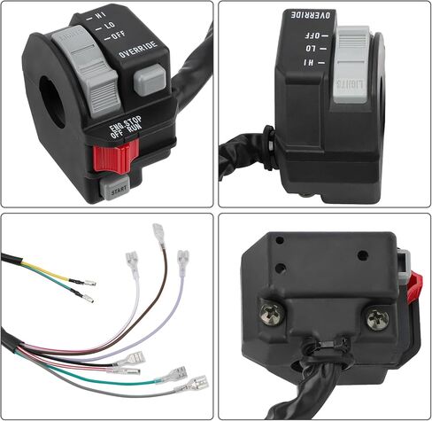 M MATI Left Handlebar Switch Start Kill Stop Headlight Button for Polaris Trail Boss Sportsman Big Boss Scrambler Magnum Xplorer Sport 250 300 350 400 425 1989-1995 4110157 4110142 4110095 4110087 in Saudi Arabia
