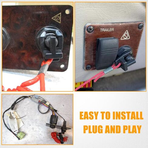 Wztepeng Kill Switch وحبل الأمان المتوافق مع OMC Johnson Evinrude Sierra استبدال 585134 432230 MP28870 in Kuwait