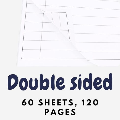 Activity Log (60-sheets, 120 pages) front-back, Notepad for Offices & Productivity, Tasks Appointments Contacts, w/ backplate for better writing, 100gsm quality paper no tear or bleed - Designed in in Saudi Arabia