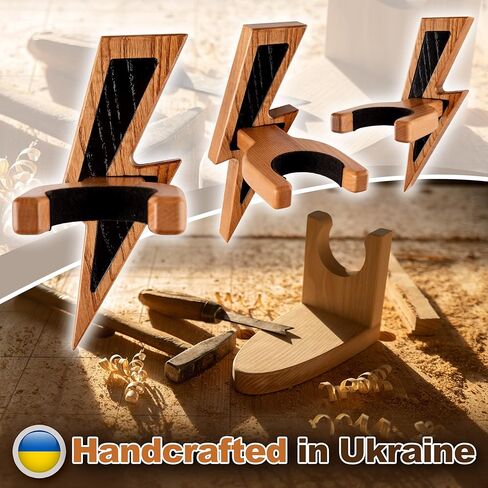 TESLYAR Guitar Holder Wall Mount Ash Wood Wooden Guitar Hanger Hook Stand Rack Guitar Hanger for Electric Classic Acoustic and Bass Guitar Musical Instruments Hardwood (Beige) in Kuwait