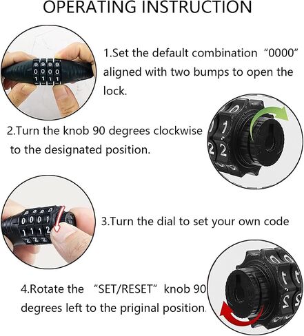 2PACK Bike Lock Cable,Resettable Bicycle Cable Lock with 4 Digit Combination,Anti-Theft Lightweight & Small Bike Lock-Black in Saudi Arabia