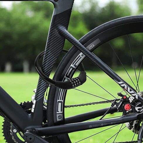 2PACK Bike Lock Cable,Resettable Bicycle Cable Lock with 4 Digit Combination,Anti-Theft Lightweight & Small Bike Lock-Black in Saudi Arabia
