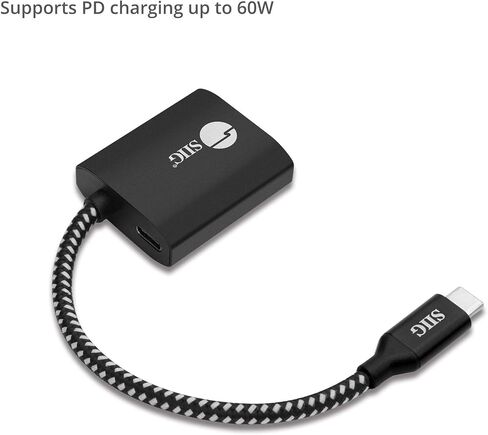 SIIG CB-TC0C12-S1 USB Type C to 4K HDMI Cable Adapter - Thunderbolt 3 Compatible - Male to Female Converter - Reversible Plug Design - Supports 6.0Gbps Bandwidth | Connect a USB-C host to an HDMI display at 4K60Hz; DisplayPort Alt Mode and Thunderbolt 3 c in Saudi Arabia