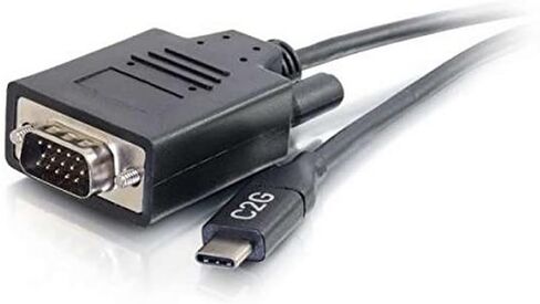 C2G USB Adapter, Video Adapter, USB C to VGA, Black, 9 Feet (2.74 Meters), Cables to Go 26892 in Saudi Arabia