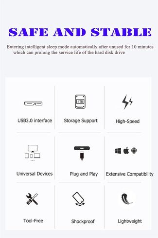 250GB Ultra Slim Portable External Hard Drive USB 3.0 HDD Storage for PC, Mac, Laptop, PS4, Xbox one in Kuwait