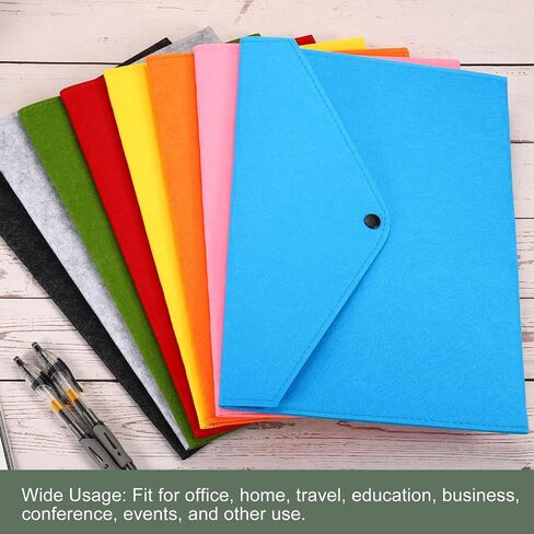 YOKIVE 2 Pack Felt File Folders, A4 Button Closure Document Bag | Envelope Files Storage Pouch, Great for Office Stationery(Light Gray) in Saudi Arabia