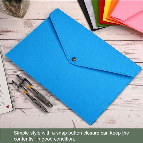 YOKIVE 2 Pack Felt File Folders, A4 Button Closure Document Bag | Envelope Files Storage Pouch, Great for Office Stationery(Light Gray) in Saudi Arabia