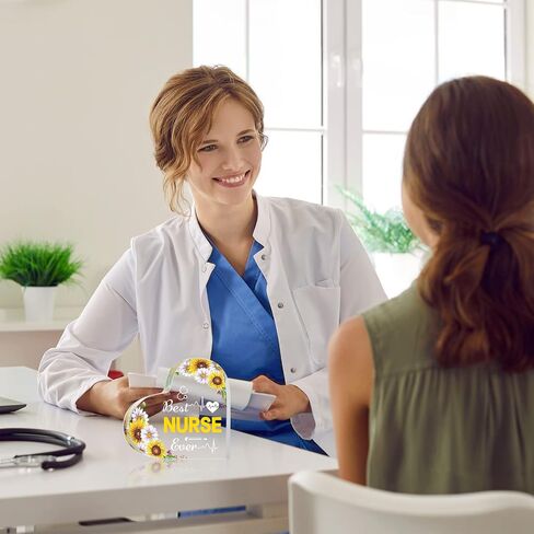 هدية تقدير الممرضة من Pinkunn للنساء، أفضل ممرضة على الإطلاق، هدية ممرضة تذكار ووزن الورق للممرضات، طالب التمريض، ممارس التخرج، الممرضات النهارية، قطعة مركزية لطاولة الممرضات (عباد الشمس) in Saudi Arabia