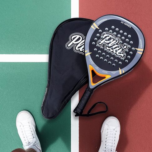 مضرب Padel A1-Series، مضرب تنس Plai Paddle مع إطار من ألياف الكربون بالإضافة إلى نقطة رائعة معززة للتحكم والقوة، رائع للاعبين المبتدئين والمتوسطين in Kuwait