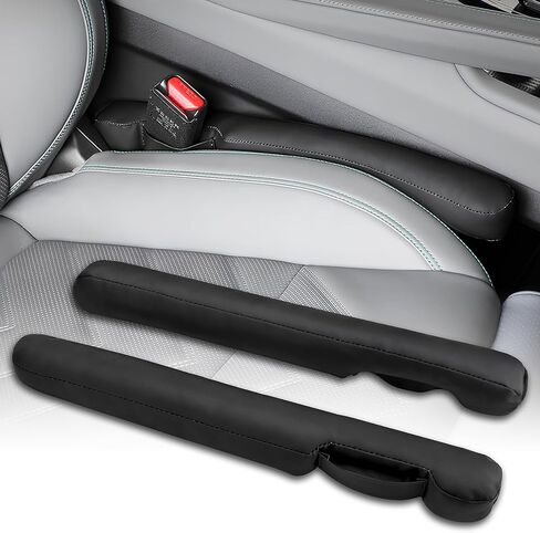 Grathia 2 Pack Leather Seat Gap Filler Universal for Car SUV Truck Fit Organizer Fill The Gap Between Seat and Console Stop Things from Dropping fit to Seat Gaps in Kuwait