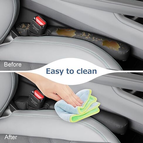 Grathia 2 Pack Leather Seat Gap Filler Universal for Car SUV Truck Fit Organizer Fill The Gap Between Seat and Console Stop Things from Dropping fit to Seat Gaps in Kuwait