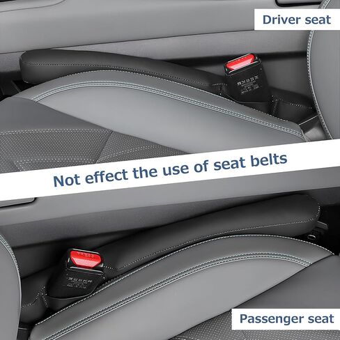 Grathia 2 Pack Leather Seat Gap Filler Universal for Car SUV Truck Fit Organizer Fill The Gap Between Seat and Console Stop Things from Dropping fit to Seat Gaps in Kuwait