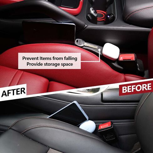 Car Seat Gap Filler and Coasters 2 Pack Car Seat Gap Plugs for Cars Trucks SUV Fill The Gap Between Seat and Console Stop Belongings from Dropping in Saudi Arabia