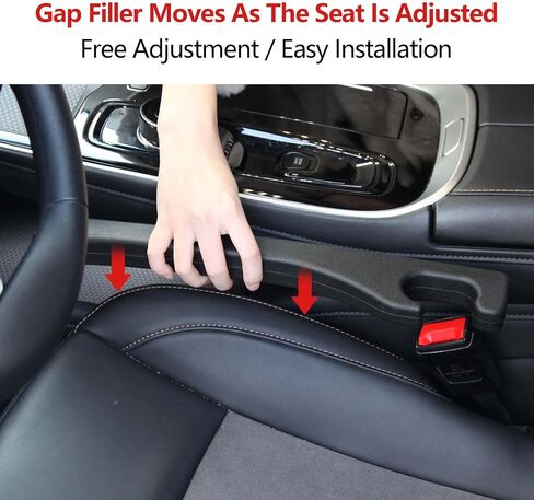 Car Seat Gap Filler and Coasters 2 Pack Car Seat Gap Plugs for Cars Trucks SUV Fill The Gap Between Seat and Console Stop Belongings from Dropping in Saudi Arabia