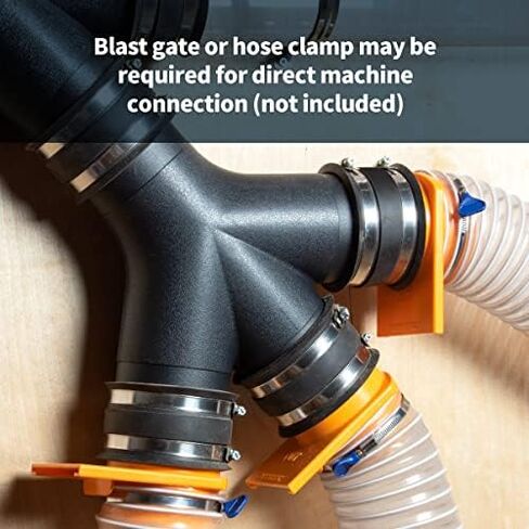 POWERTEC 70275-P2 3-Way Dust Collection Fitting w/Y Shaped Design for 4 in Hose & Cuff, 2 PK in Saudi Arabia