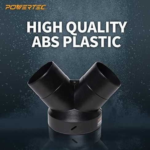 مجمع الغبار POWERTEC 70189V Y-Fitting | مخفض خرطوم من 6 بوصات إلى 4 بوصات لنظام جمع الغبار في الأعمال الخشبية in Kuwait