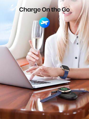 LVFAN Charger for Fitbit Sense & Versa 3, 1400mAh Portable Power Bank Charging Cable Replacement Accessories, Magnetic Travel Keychain Smartwatch Charger Dock for Fitbit Sense 2/Sense/Versa 3/Versa 4 in Kuwait