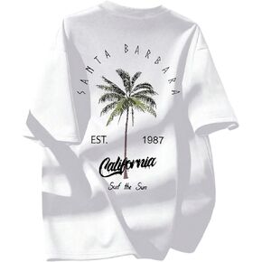 Boy's Tropical Graphic Tees Crewneck Short Sleeve Casual T Shirt Summer Tops
