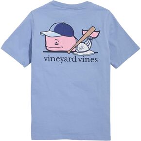 vineyard vines Boys' Baseball Player Whale Short-Sleeve Pocket Tee