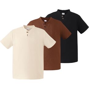 Boys T-Shirt Summer Clothes Youth Teen Kids Short Sleeve Tees Shirt Casual Athletic Tops 3 Pack Outfits 9-15 Years in Kuwait